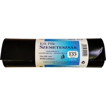 KÉK PILLE Szemeteszsák 135l 70x110cm 10db-os (fekete)
