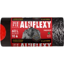 ALUFIX Szemeteszsák 60l 64x69cm 10db-os SZALAGBEHÚZÓS ALUFLEXY (920)