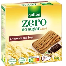 GULLON SNACK keksz 144g CSOKIDARABOS, hozzáadott cukor nélkül-édesítőszerrel