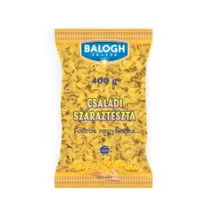 Balogh Családi Tészta 400g TOJÁS NÉLKÜLI FODROS NAGYKOCKA