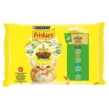 FRISKIES Macskaeledel szószban 4x85g MARHA, CSIRKE, TONHAL, TŐKEHAL (213)