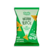 FOODY Chips Hummusz 60g HAGYMA-TEJFÖL ÍZŰ