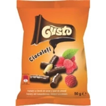 GUSTO Pufuleti 50g Kukoricapehely Extrudált MÁRTOTT MÁLNA-CSOKIS (414/524)