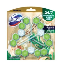 DOMESTOS Aroma Lux Wc frissítő blokk 3x55g WHITE ROSE&TEA TREE OIL