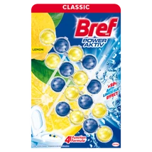 BREF Power Aktiv Wc frissítő 4x50g JUICY LEMON