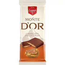 LEONA Monte D'or Kakaós tábla 90g KARAMELIZÁLT KEKSZKRÉMES TÖLTELÉKKEL
