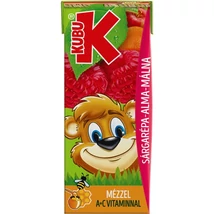 Kubu Üdítő 200ml SÁRGARÉPA-ALMA-MÁLNA mézzel, Szívószálas