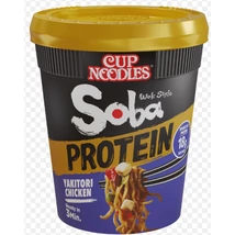 NISSIN SOBA CUP PROTEIN Sült tészta 90g YAKITORI CSIRKE (Kék-Poharas)