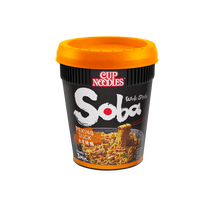 NISSIN SOBA CUP Sült tészta 87g PEKINGI KACSA (narancs)