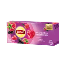 Lipton Gyümölcs Tea filteres 20x1,6g RASPBERRY-ELDERBERRY