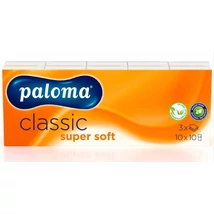 PALOMA Papírzsebkendő 3rétegű 10x10db CLASSIC