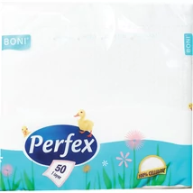 PERFEX Szalvéta 1rétegű 33x33cm 50db FEHÉR