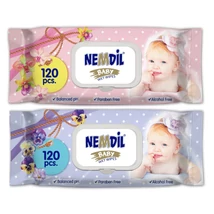NEMDIL Nedves törlőkendő 120lap BABY KUPAKOS