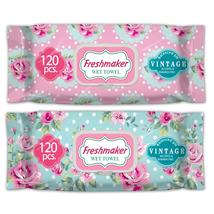 FRESHMAKER Nedves törlőkendő 120lap VINTAGE KUPAKOS