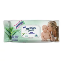 FRESHMAKER Nedves törlőkendő 72lap PREMIUM BABY E-VITAMINNAL