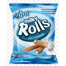 VIVA Choco Rolls 100g TEJKRÉMES KRÉMMEL TÖLTVE(175)