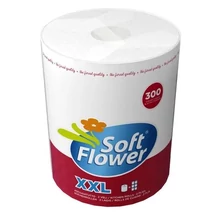 SOFT FLOWER Papírtörlő 2rétegű 1x300lap XXL FEHÉR