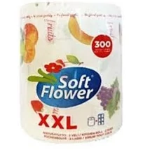 SOFT FLOWER Papírtörlő 2rétegű 1x300lap XXL MINTÁS