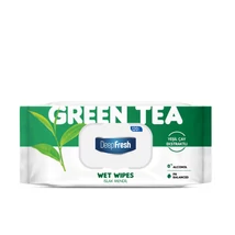 Deepfresh Nedves törlőkendő 120lap GREEN TEA KUPAKOS