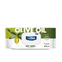 Deepfresh Nedves törlőkendő 120lap OLIVE OIL KUPAKOS