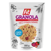 FIT Granola 300g TÖBBMAGVAS PIROS GYÜMÖLCSÖKKEL