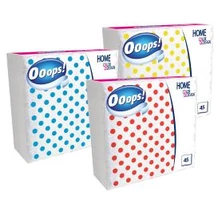 OOOPS! HOME Color&Design Szalvéta 1rétegű 33x33cm 45lap PÖTTYÖS
