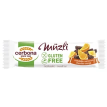 CERBONA Gluténm. Müzliszelet 35g CSOKOLÁDÉS-NARANCSOS