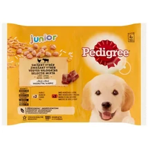 PEDIGREE Kutyaeledel nedves 4x100g JUNIOR CSIRKE-RIZS, MARHA-RIZS (727)