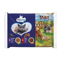 PREVITAL Macskaeledel ALUTASAKOS 4X85g FARM SELECTION HÚS-ZÖLDSÉG (631/638)