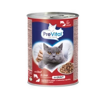 PREVITAL Macskaeledel KONZERV 415g MARHA-MÁJ (815/812)
