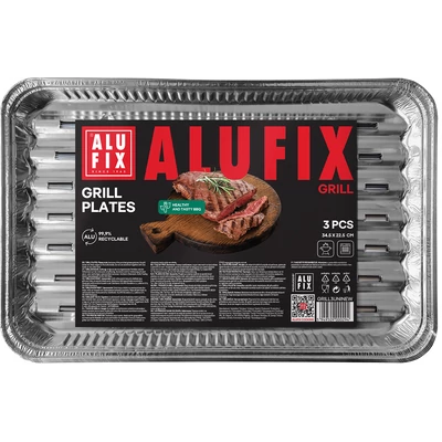ALUFIX Grill tálca 3db-os 34,5x22,5cm (386)