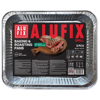 ALUFIX Grill tálca 3db-os 43x28,5cm (416)