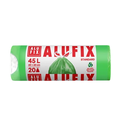 ALUFIX Szemeteszsák 45l 60x60cm 20db-os SZALAGBEHÚZÓS (377)