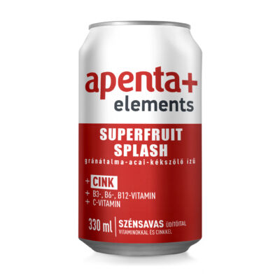 APENTA+ Elements ital 330ml SUPERFRUIT SPLASH Gránátalma-Acai-Kékszőlő izű (piros)