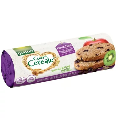 GULLON CEREALE Gabonakeksz 300g ROSTBAN GAZDAG GYÜMÖLCSDARABOS (lila)