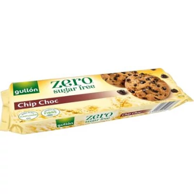 GULLON CHIP CHOCO KEKSZ 150g CSOKIDARABOS HOZZÁADOTT CUKOR NÉLKÜL 