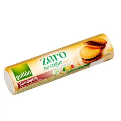 GULLON SANDWICH Keksz 250g CSOKIS TÖLTÖTT HOZZÁADOTT CUKOR NÉLKÜL