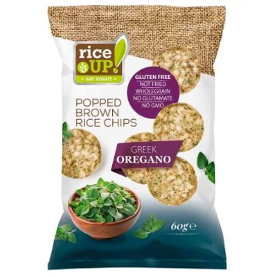 RICE UP Chips 60g GÖRÖG OREGÁNÓ ÍZŰ