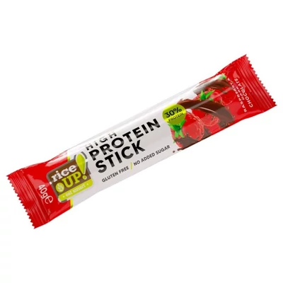 RICE UP Protein Stick HIGH 40g MÁLNA ÍZŰ HOZZÁADOTT CUKOR NÉLKÜL