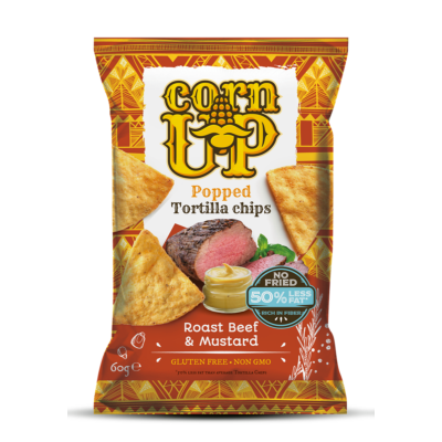 Corn Up Tortilla chips 60g Marhahús és mustár ízű