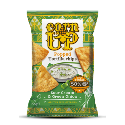 Corn Up Tortilla chips 60g Hagymás tejfölös ízű