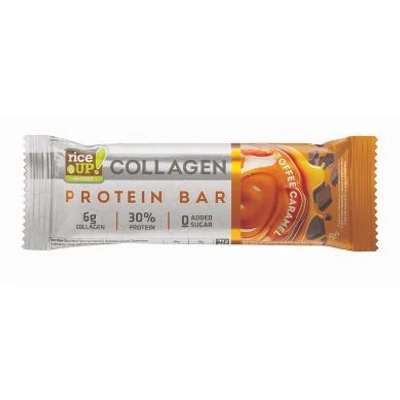 RICE UP Fehérjeszelet 50g  KOLLAGÉNNEL TOFFEE CARAMEL ÍZŰ