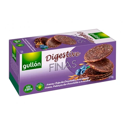 GULLON DIGESTIVE THINS Keksz 270g CSOKIS ÁFONYÁS