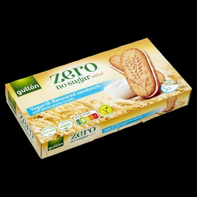 GULLON SANDWICH Keksz 220g (5x44g) JOGHURTOS HOZZÁADOTT CUKOR NÉLKÜL