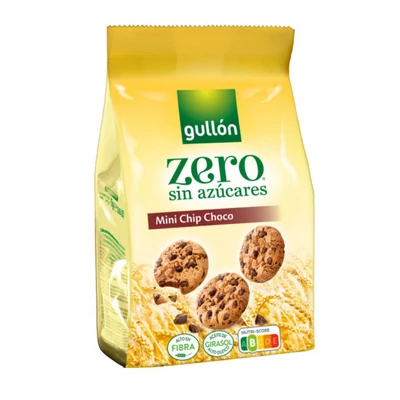 GULLON MINI CHIP CHOCO KEKSZ 75g HOZZÁADOTT CUKOR NÉLKÜL