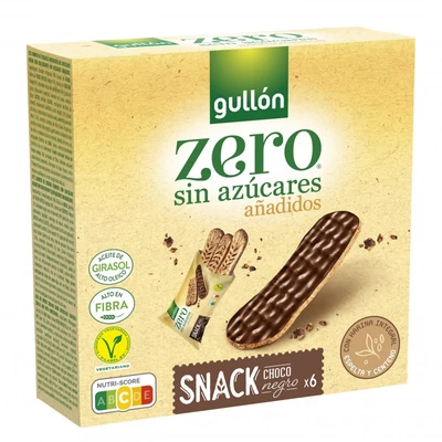 GULLON SNACK Szelet 150g (6x25g) ZERO ÉTCSOKIS