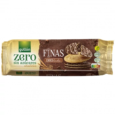 GULLON FINAS Keksz 150g ZERO TEJCSOKIS CHOCO LECHE (sötét b.)