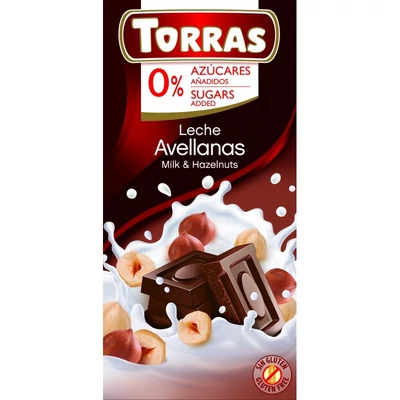TORRAS tejcsoki 75g HOZZÁADOTT CUKOR NÉLKÜL MOGYORÓS