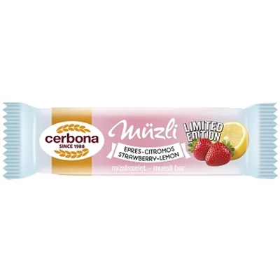CERBONA Müzliszelet 20g LIMITÁLT EPRES-CITROMOS HOZZÁDOTT CUK.NÉLK.