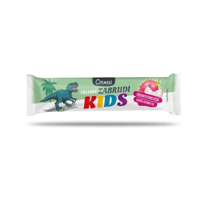 CORNEXI Zabrudi 30g KIDS SÁRKÁNYGYÜMÖLCSÍZŰ MÁLNÁS TÖLTELÉKKEL KAKAÓS BEVONATTAL (0060)